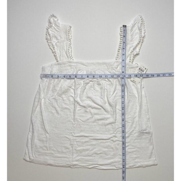Style & Co Tank‎ Top Small White Women's Cotton Pointelle NEW - Picture 5 of 7